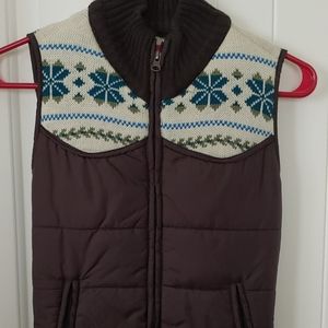 Dark Brown vest.